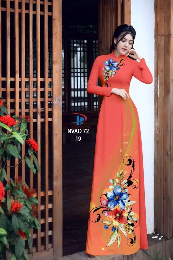 Vải Áo Dài Hoa In 3D Thiết Kế 2021 AD NVAD72 71 Vải Áo Dài Hoa In 3D Thiết Kế 2021 AD NVAD72