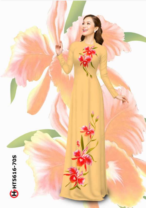 Vải Áo Dài Hoa In 3D Mới Ra AD HT5616 43 Vải Áo Dài Hoa In 3D Mới Ra AD HT5616