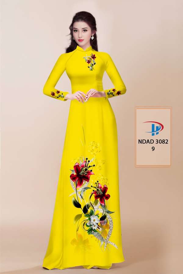 Vải Áo Dài Hoa In 3D Thiết Kế 2021 AD NDAD3082 50 Vải Áo Dài Hoa In 3D Thiết Kế 2021 AD NDAD3082