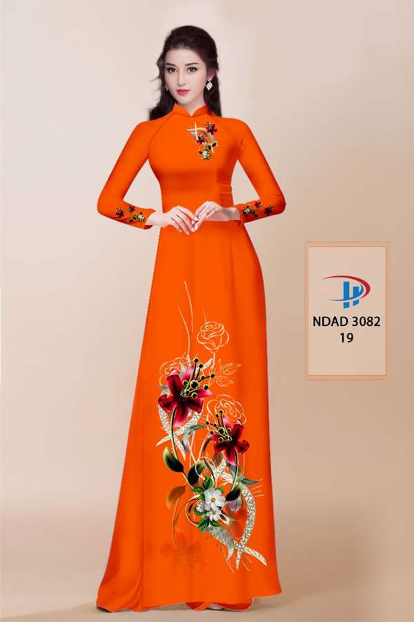 Vải Áo Dài Hoa In 3D Thiết Kế 2021 AD NDAD3082 52 Vải Áo Dài Hoa In 3D Thiết Kế 2021 AD NDAD3082