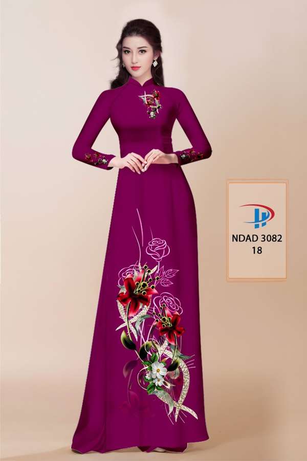 Vải Áo Dài Hoa In 3D Thiết Kế 2021 AD NDAD3082 51 Vải Áo Dài Hoa In 3D Thiết Kế 2021 AD NDAD3082