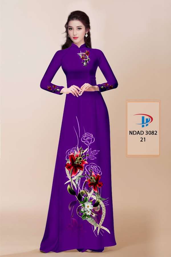 Vải Áo Dài Hoa In 3D Thiết Kế 2021 AD NDAD3082 54 Vải Áo Dài Hoa In 3D Thiết Kế 2021 AD NDAD3082