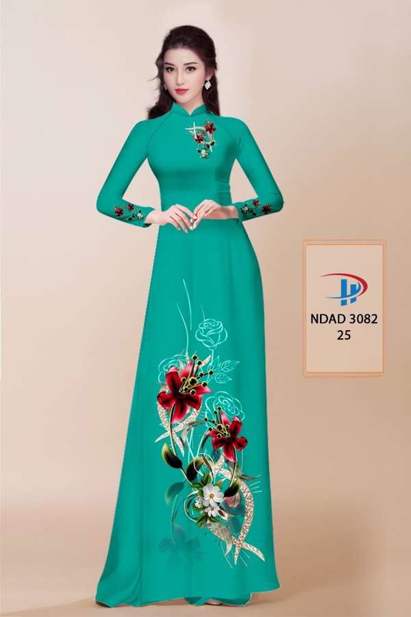 Vải Áo Dài Hoa In 3D Thiết Kế 2021 AD NDAD3082 58 Vải Áo Dài Hoa In 3D Thiết Kế 2021 AD NDAD3082