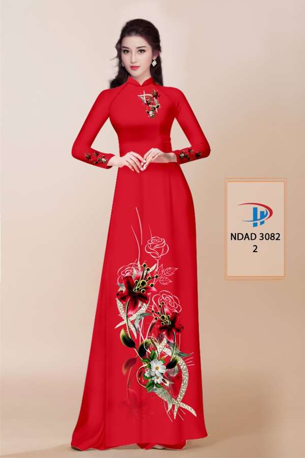 Vải Áo Dài Hoa In 3D Thiết Kế 2021 AD NDAD3082 60 Vải Áo Dài Hoa In 3D Thiết Kế 2021 AD NDAD3082