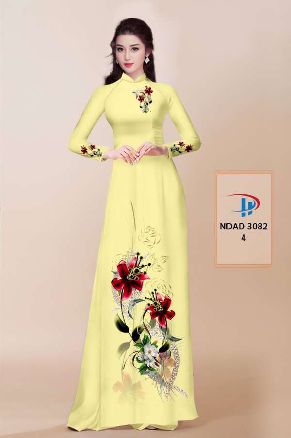 Vải Áo Dài Hoa In 3D Thiết Kế 2021 AD NDAD3082 63 Vải Áo Dài Hoa In 3D Thiết Kế 2021 AD NDAD3082