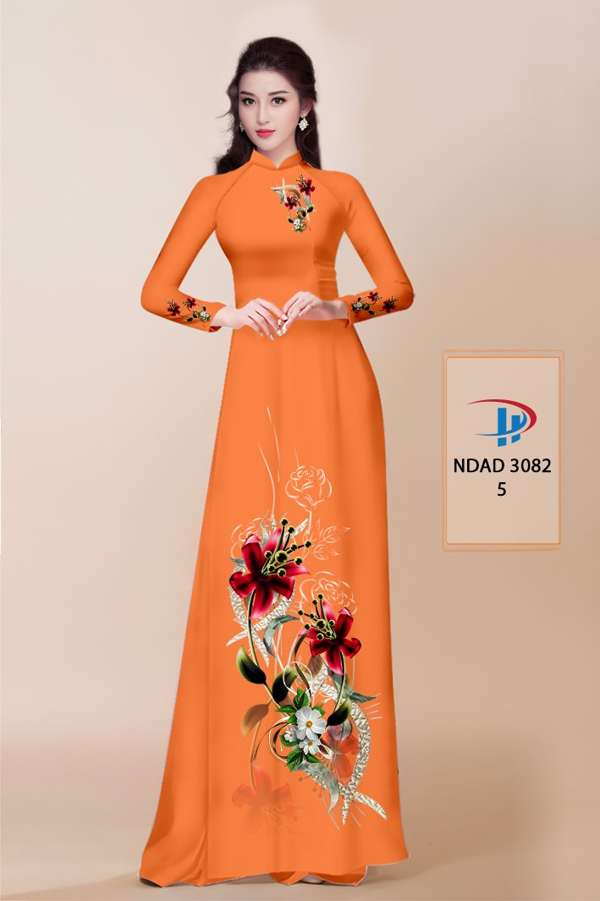 Vải Áo Dài Hoa In 3D Thiết Kế 2021 AD NDAD3082 64 Vải Áo Dài Hoa In 3D Thiết Kế 2021 AD NDAD3082