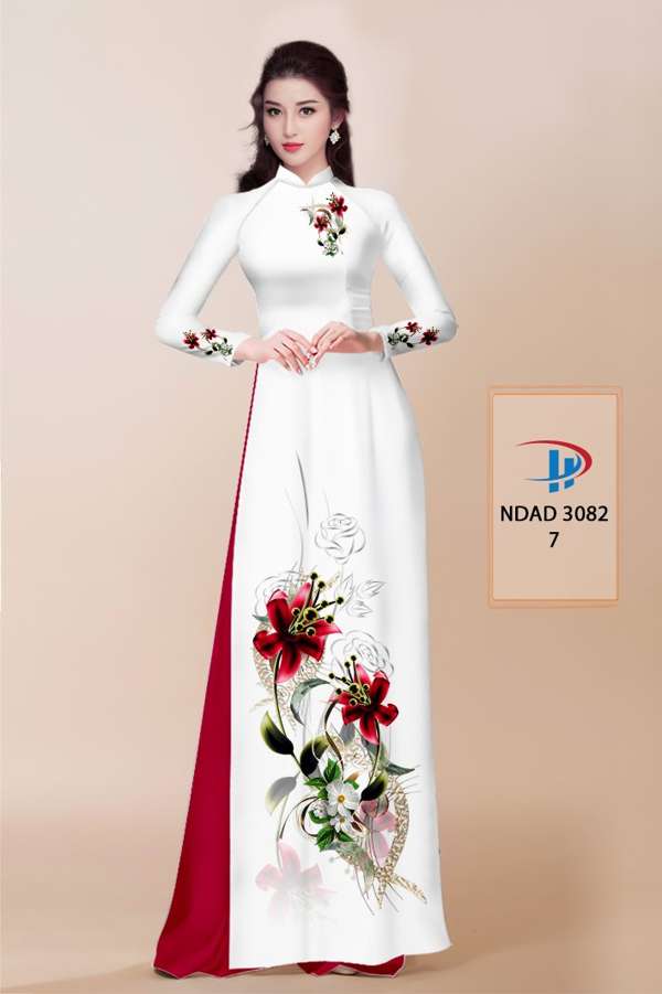 Vải Áo Dài Hoa In 3D Thiết Kế 2021 AD NDAD3082 66 Vải Áo Dài Hoa In 3D Thiết Kế 2021 AD NDAD3082