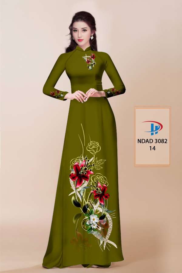 Vải Áo Dài Hoa In 3D Thiết Kế 2021 AD NDAD3082 71 Vải Áo Dài Hoa In 3D Thiết Kế 2021 AD NDAD3082