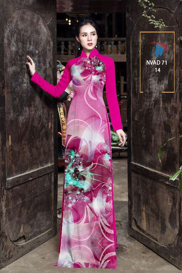 Vải Áo Dài Hoa In 3D Mới Ra AD NVAD71 41 Vải Áo Dài Hoa In 3D Mới Ra AD NVAD71