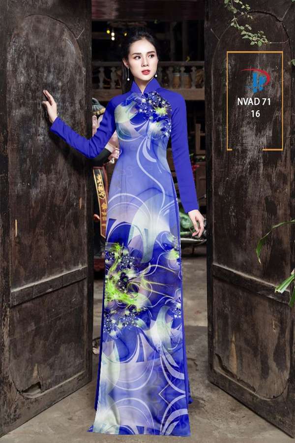 Vải Áo Dài Hoa In 3D Mới Ra AD NVAD71 43 Vải Áo Dài Hoa In 3D Mới Ra AD NVAD71