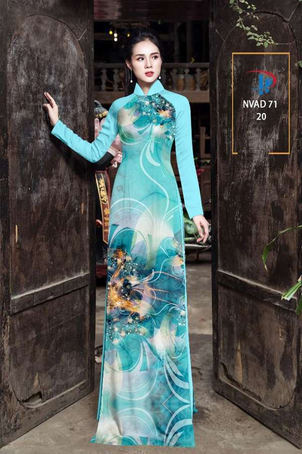 Vải Áo Dài Hoa In 3D Mới Ra AD NVAD71 47 Vải Áo Dài Hoa In 3D Mới Ra AD NVAD71