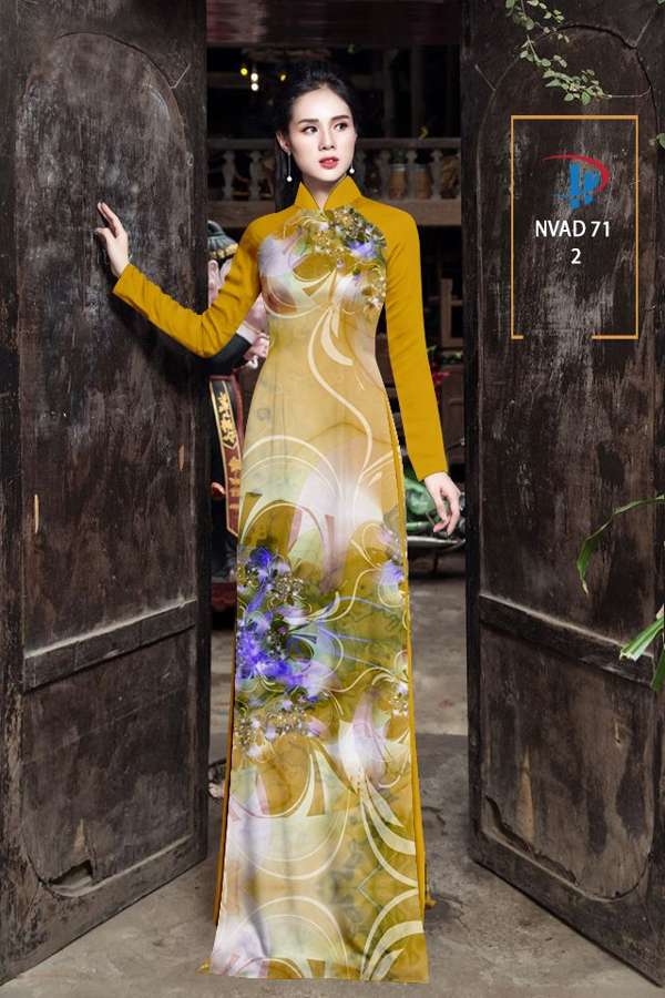 Vải Áo Dài Hoa In 3D Mới Ra AD NVAD71 49 Vải Áo Dài Hoa In 3D Mới Ra AD NVAD71