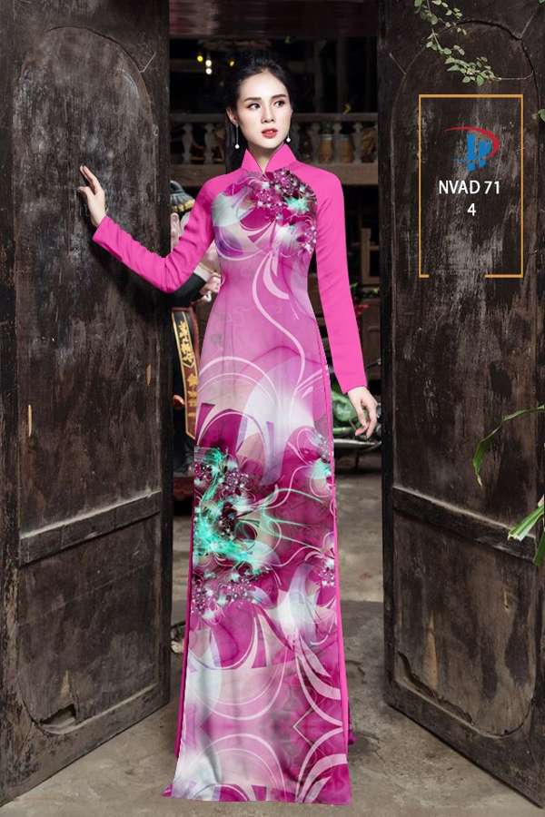 Vải Áo Dài Hoa In 3D Mới Ra AD NVAD71 52 Vải Áo Dài Hoa In 3D Mới Ra AD NVAD71