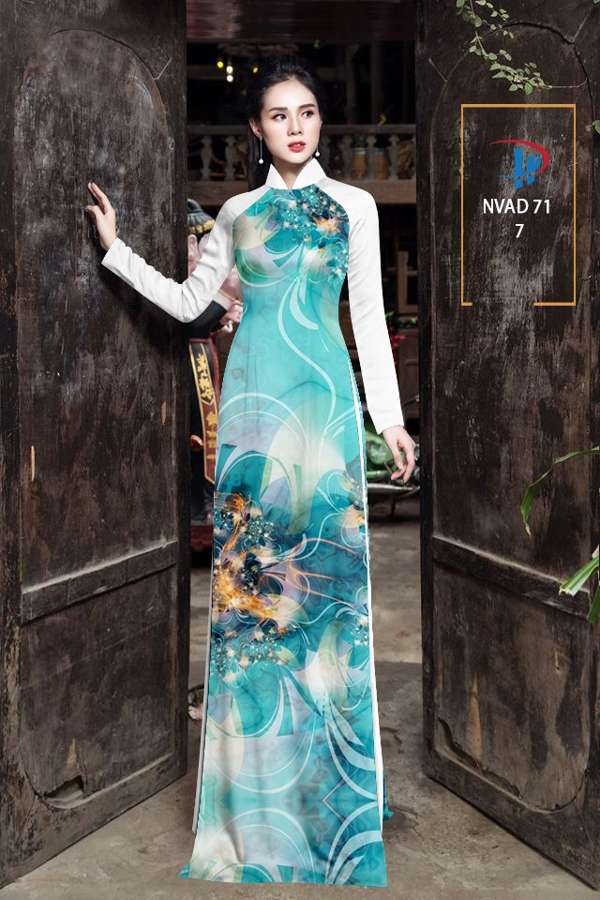 Vải Áo Dài Hoa In 3D Mới Ra AD NVAD71 53 Vải Áo Dài Hoa In 3D Mới Ra AD NVAD71