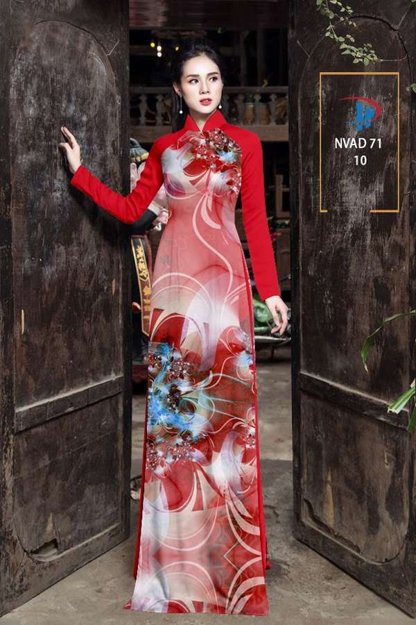 Vải Áo Dài Hoa In 3D Mới Ra AD NVAD71 56 Vải Áo Dài Hoa In 3D Mới Ra AD NVAD71