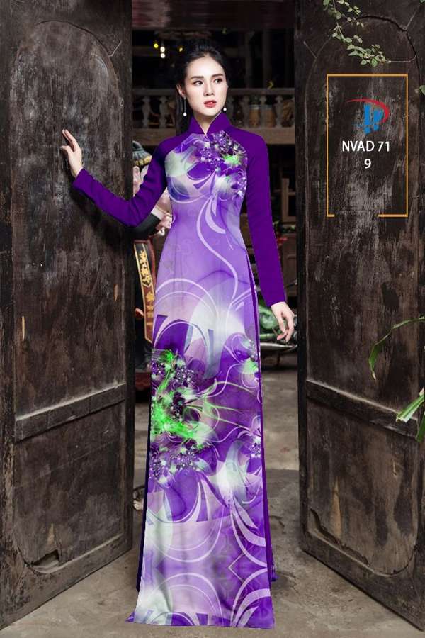 Vải Áo Dài Hoa In 3D Mới Ra AD NVAD71 55 Vải Áo Dài Hoa In 3D Mới Ra AD NVAD71