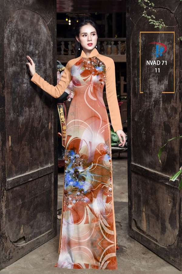 Vải Áo Dài Hoa In 3D Mới Ra AD NVAD71 57 Vải Áo Dài Hoa In 3D Mới Ra AD NVAD71