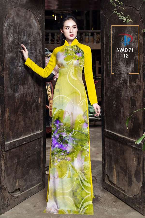 Vải Áo Dài Hoa In 3D Mới Ra AD NVAD71 58 Vải Áo Dài Hoa In 3D Mới Ra AD NVAD71