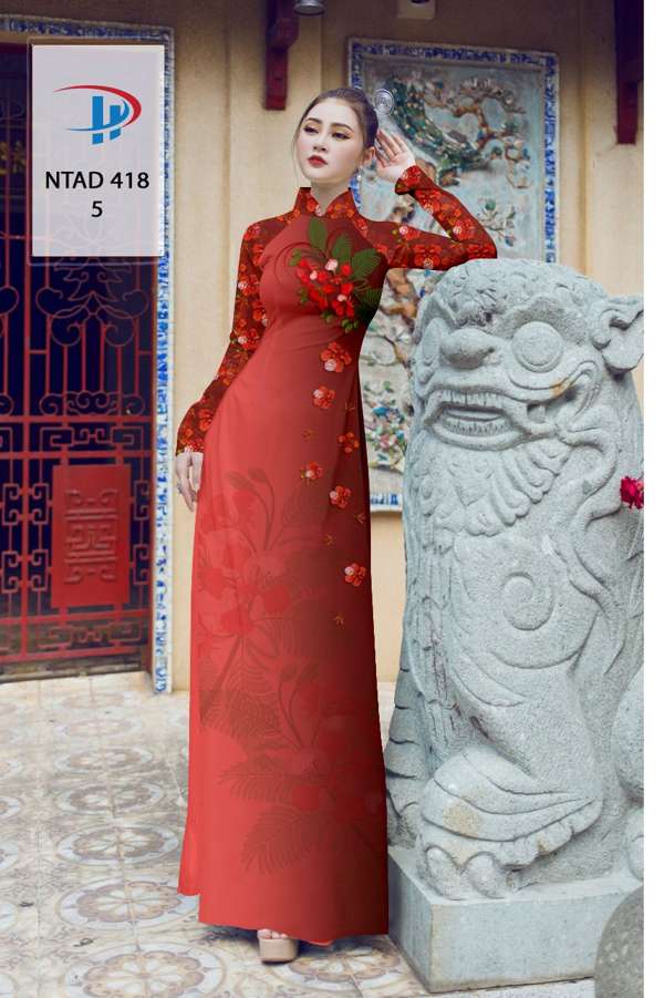 Vải Áo Dài Hoa Phượng Mới Ra AD NTAD418 61 Vải Áo Dài Hoa Phượng Mới Ra AD NTAD418