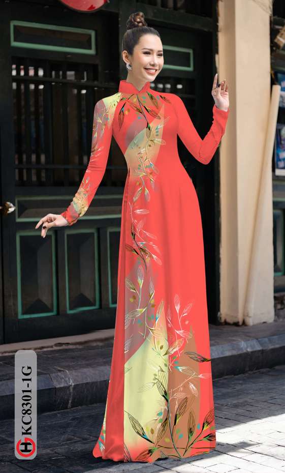 Vải Áo Dài Hoa In 3D Độc Đáo AD KC8301