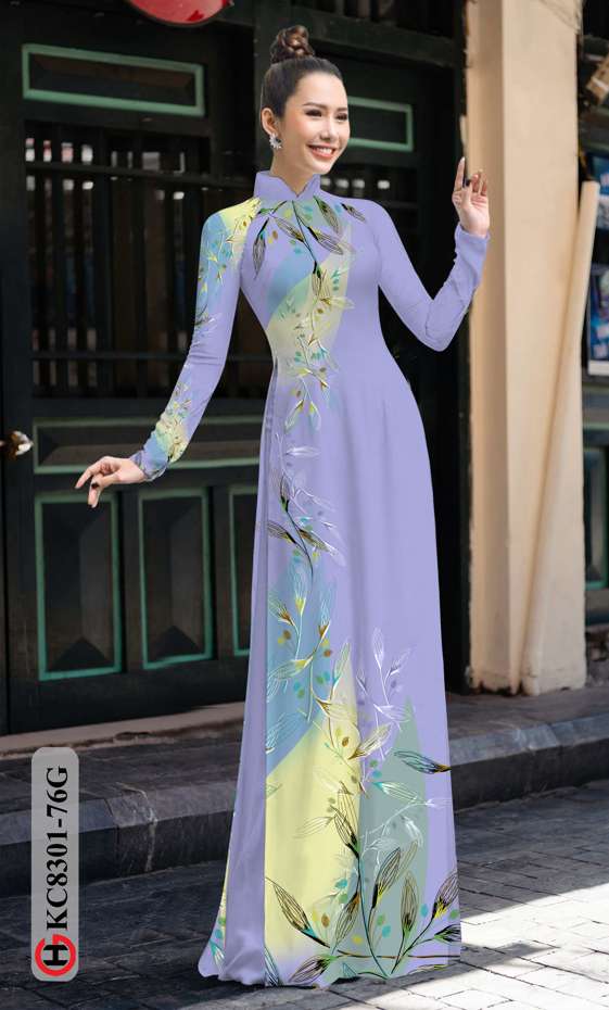 Vải Áo Dài Hoa In 3D Độc Đáo AD KC8301