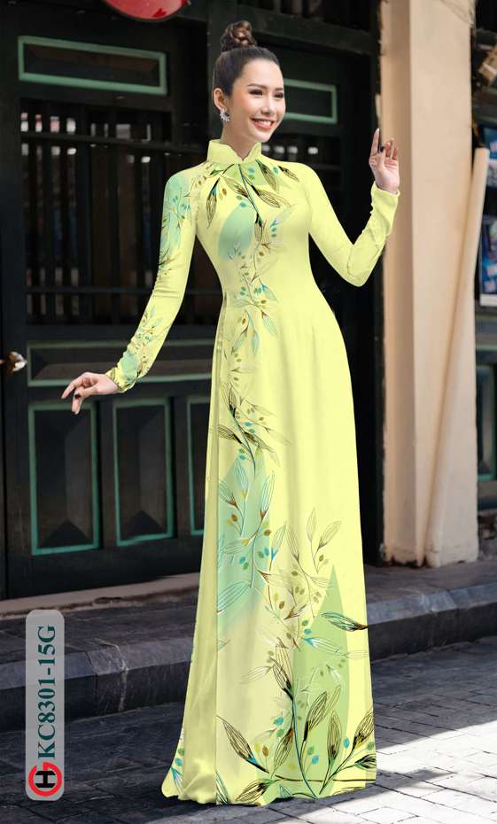 Vải Áo Dài Hoa In 3D Độc Đáo AD KC8301