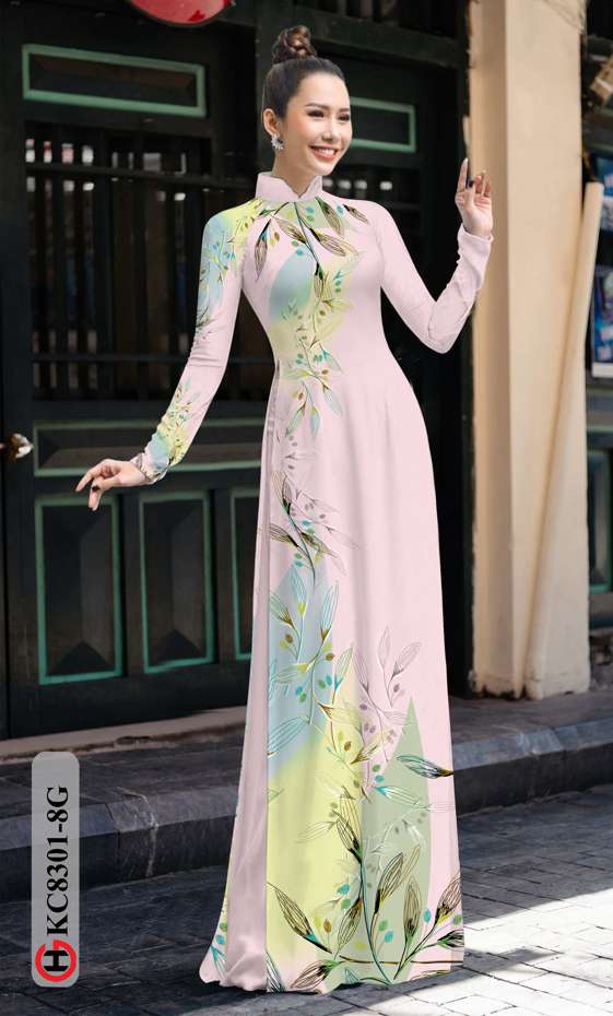 Vải Áo Dài Hoa In 3D Độc Đáo AD KC8301
