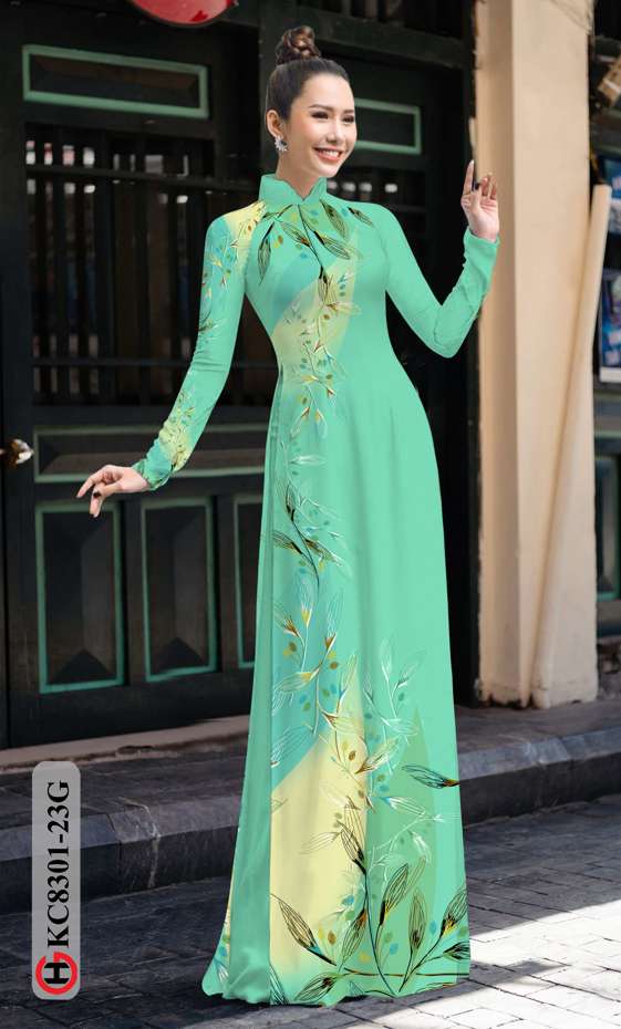 Vải Áo Dài Hoa In 3D Độc Đáo AD KC8301