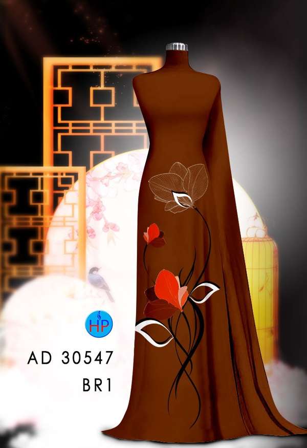 Vải Áo Dài Hoa In 3D Mới Ra AD 30547 59 Vải Áo Dài Hoa In 3D Mới Ra AD 30547