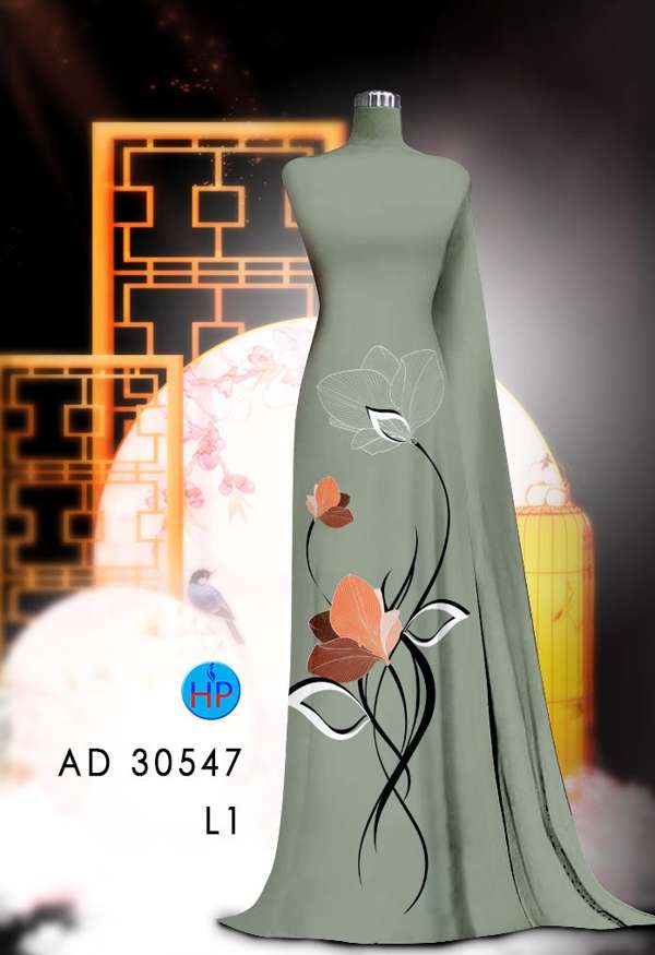 Vải Áo Dài Hoa In 3D Mới Ra AD 30547 62 Vải Áo Dài Hoa In 3D Mới Ra AD 30547
