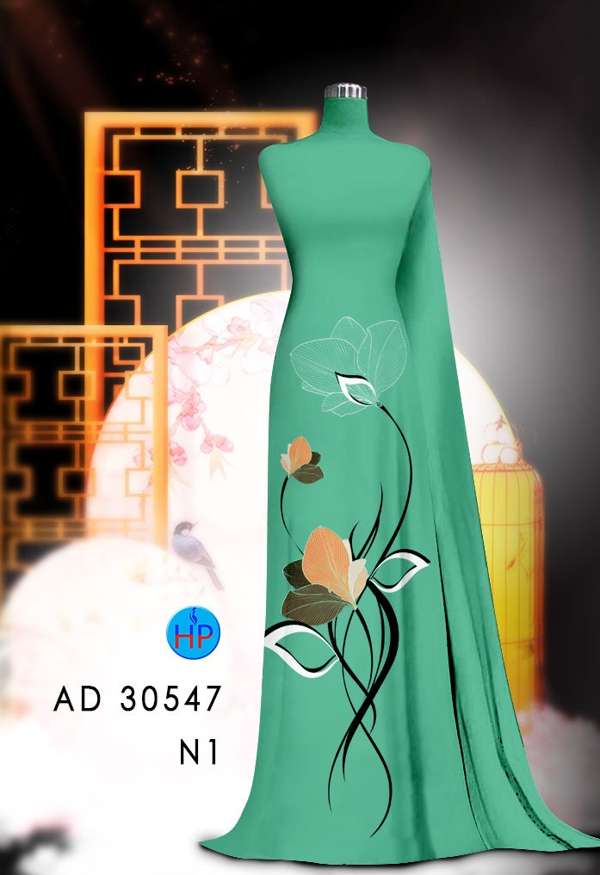 Vải Áo Dài Hoa In 3D Mới Ra AD 30547 63 Vải Áo Dài Hoa In 3D Mới Ra AD 30547