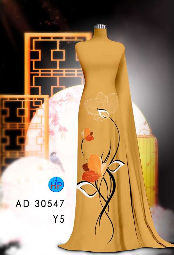 Vải Áo Dài Hoa In 3D Mới Ra AD 30547 66 Vải Áo Dài Hoa In 3D Mới Ra AD 30547