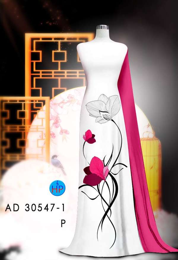 Vải Áo Dài Hoa In 3D Mới Ra AD 30547 69 Vải Áo Dài Hoa In 3D Mới Ra AD 30547