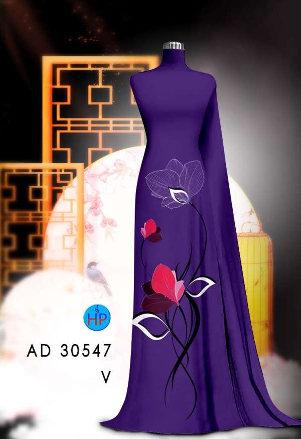 Vải Áo Dài Hoa In 3D Mới Ra AD 30547 70 Vải Áo Dài Hoa In 3D Mới Ra AD 30547