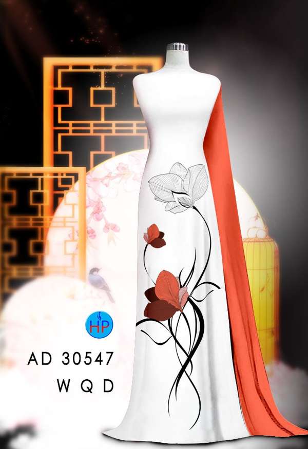 Vải Áo Dài Hoa In 3D Mới Ra AD 30547 71 Vải Áo Dài Hoa In 3D Mới Ra AD 30547