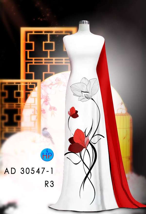 Vải Áo Dài Hoa In 3D Mới Ra AD 30547 74 Vải Áo Dài Hoa In 3D Mới Ra AD 30547