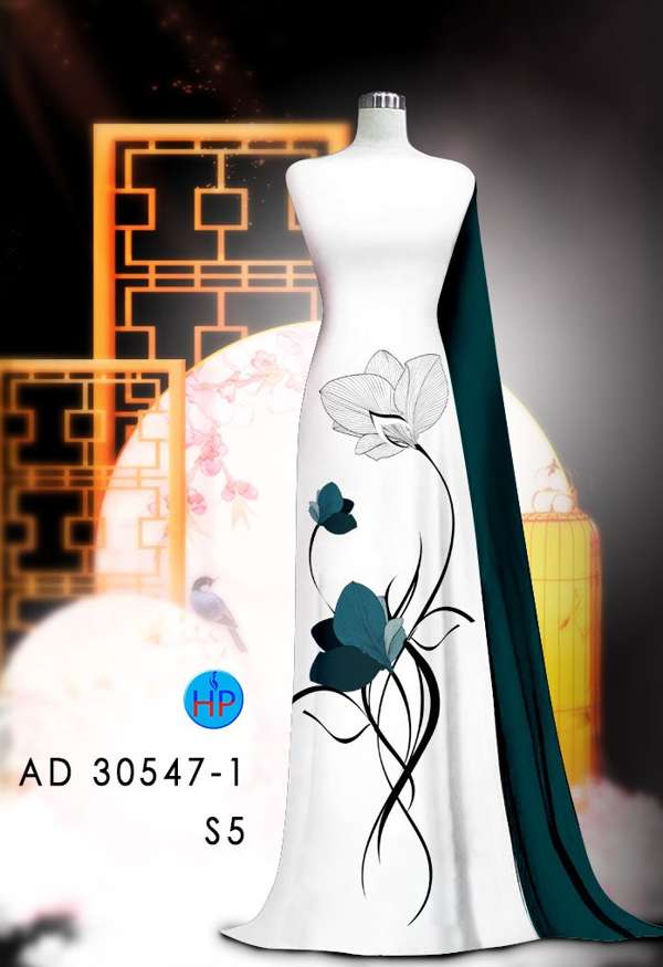 Vải Áo Dài Hoa In 3D Mới Ra AD 30547 79 Vải Áo Dài Hoa In 3D Mới Ra AD 30547