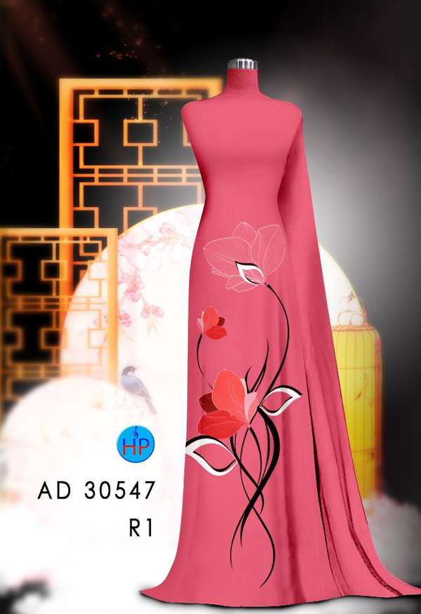 Vải Áo Dài Hoa In 3D Mới Ra AD 30547 81 Vải Áo Dài Hoa In 3D Mới Ra AD 30547