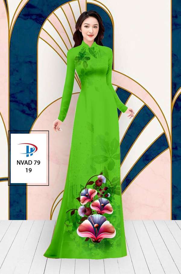 Vải Áo Dài Hoa In 3D Mới Ra AD NVAD79 54 Vải Áo Dài Hoa In 3D Mới Ra AD NVAD79