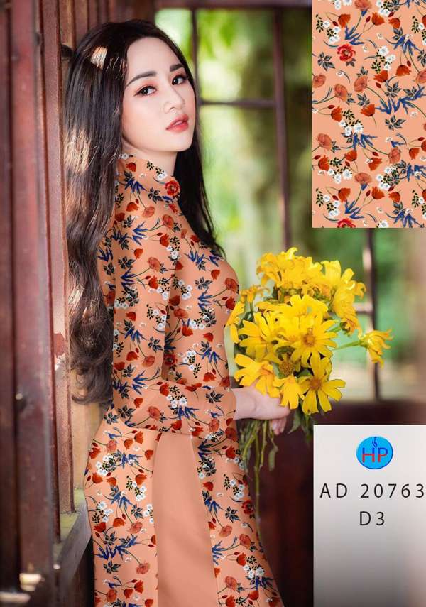 Vải Áo Dài Hoa Đều Mới Ra AD 20763 38 Vải Áo Dài Hoa Đều Mới Ra AD 20763