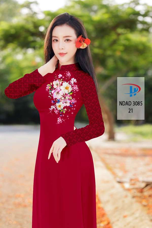 Vải Áo Dài Hoa In 3D Vừa Ra AD NDAD3085 51 Vải Áo Dài Hoa In 3D Vừa Ra AD NDAD3085