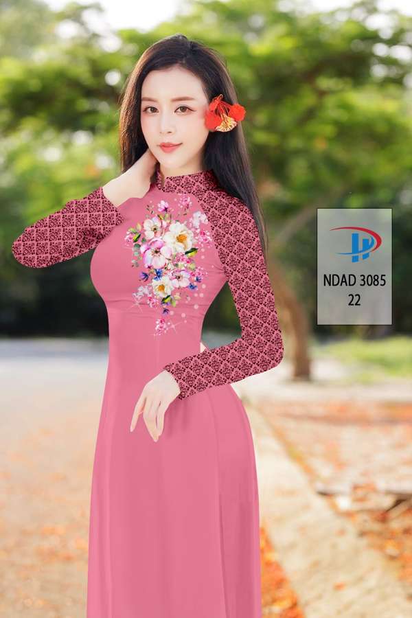 Vải Áo Dài Hoa In 3D Vừa Ra AD NDAD3085 52 Vải Áo Dài Hoa In 3D Vừa Ra AD NDAD3085