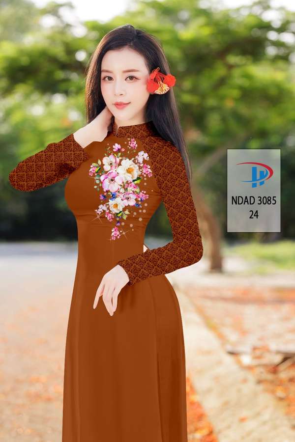 Vải Áo Dài Hoa In 3D Vừa Ra AD NDAD3085 54 Vải Áo Dài Hoa In 3D Vừa Ra AD NDAD3085