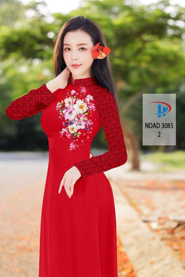 Vải Áo Dài Hoa In 3D Vừa Ra AD NDAD3085 57 Vải Áo Dài Hoa In 3D Vừa Ra AD NDAD3085