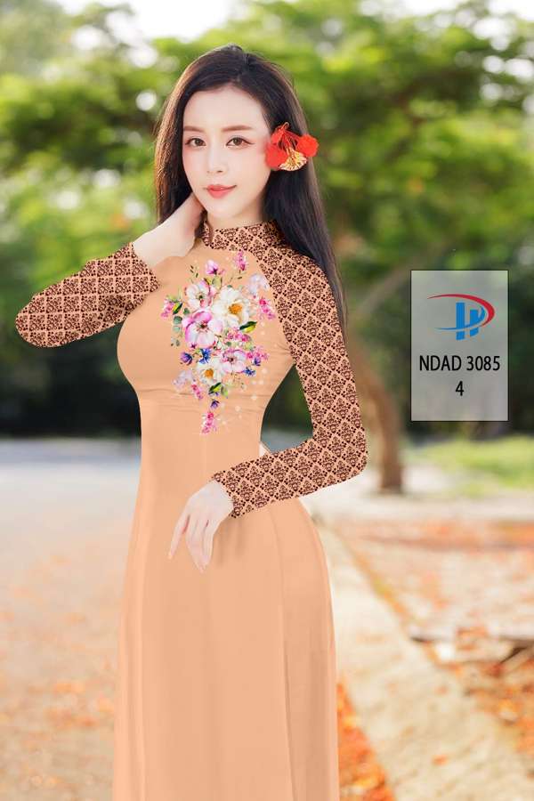 Vải Áo Dài Hoa In 3D Vừa Ra AD NDAD3085 59 Vải Áo Dài Hoa In 3D Vừa Ra AD NDAD3085