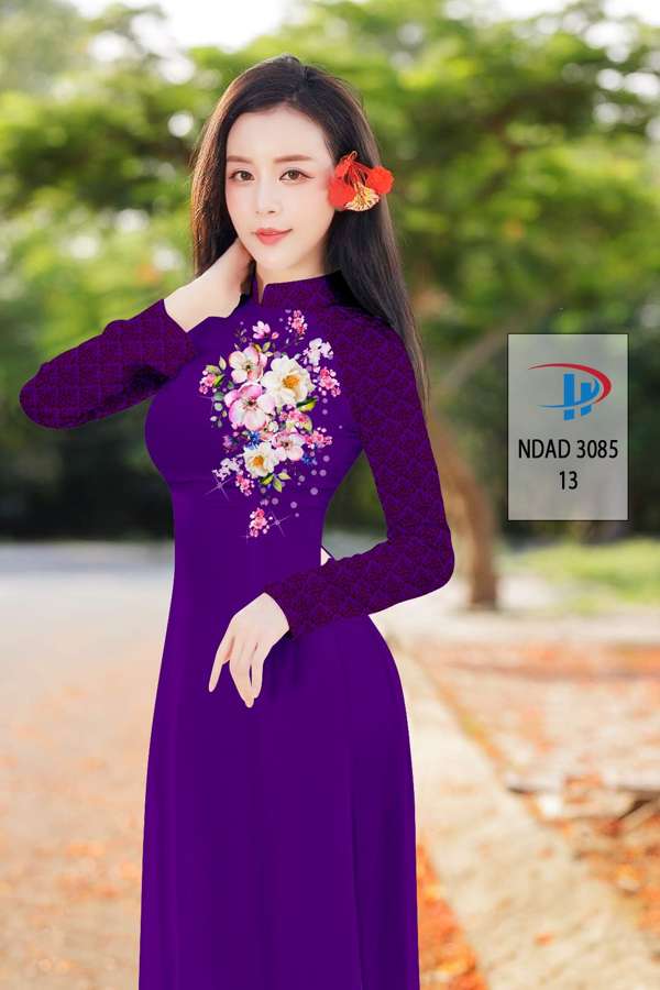 Vải Áo Dài Hoa In 3D Vừa Ra AD NDAD3085 61 Vải Áo Dài Hoa In 3D Vừa Ra AD NDAD3085
