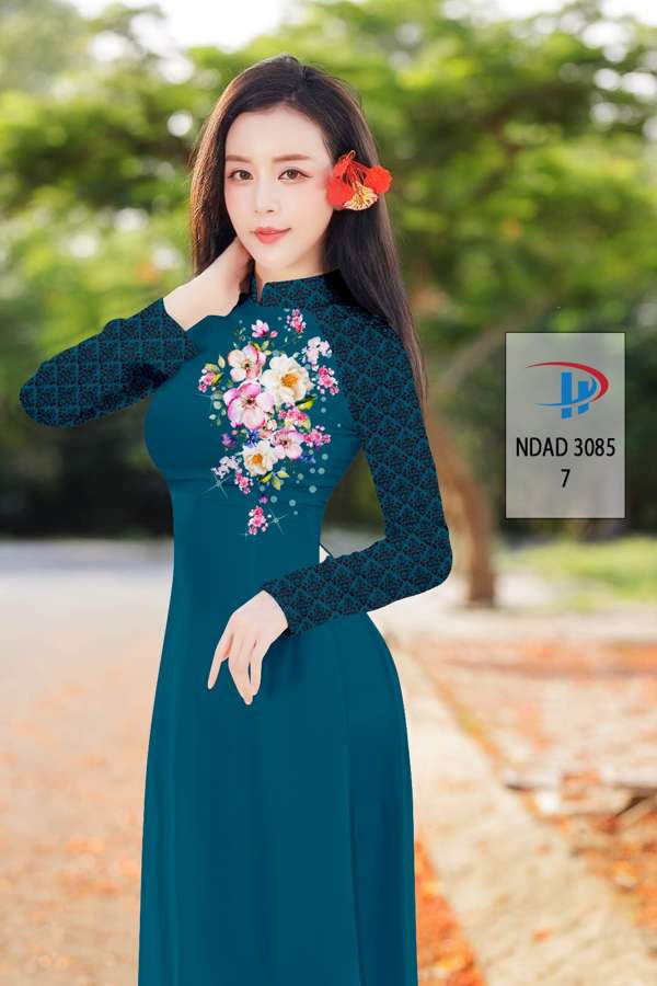 Vải Áo Dài Hoa In 3D Vừa Ra AD NDAD3085 63 Vải Áo Dài Hoa In 3D Vừa Ra AD NDAD3085