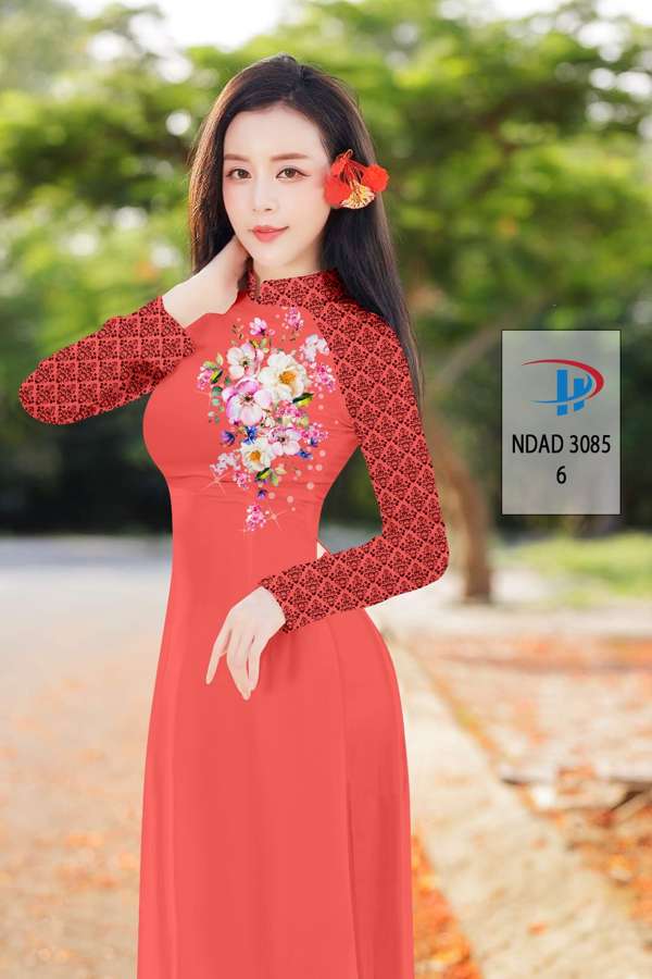 Vải Áo Dài Hoa In 3D Vừa Ra AD NDAD3085 62 Vải Áo Dài Hoa In 3D Vừa Ra AD NDAD3085