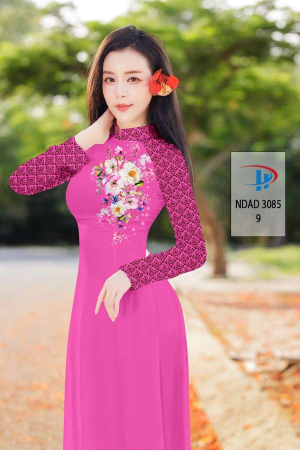 Vải Áo Dài Hoa In 3D Vừa Ra AD NDAD3085 65 Vải Áo Dài Hoa In 3D Vừa Ra AD NDAD3085