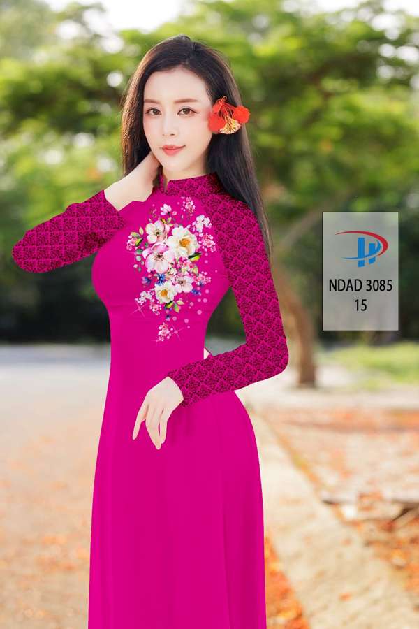 Vải Áo Dài Hoa In 3D Vừa Ra AD NDAD3085 69 Vải Áo Dài Hoa In 3D Vừa Ra AD NDAD3085